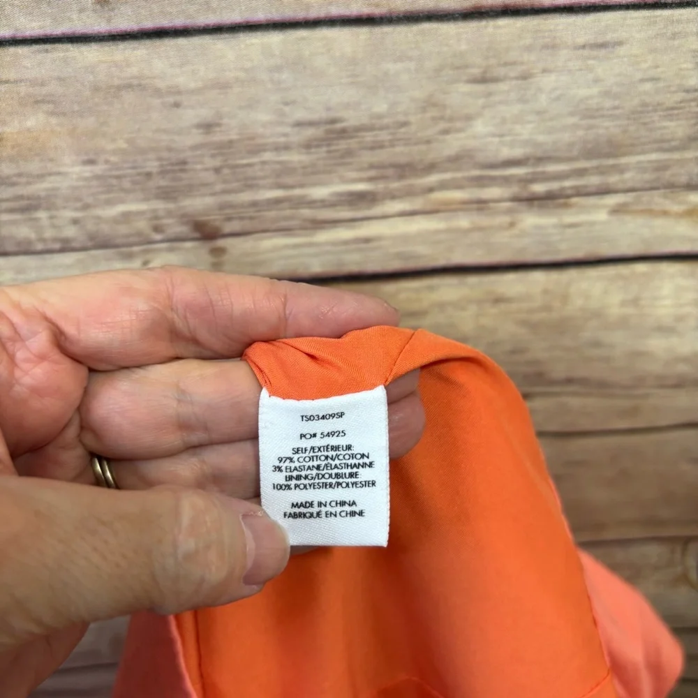 Derek Lam 10 Crosby Kami Bubble Mini Skirt Size 12 Bright Coral